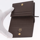 GUCCI GG Supreme Compact Bifold Wallet PVC BNF Beige Yellow 701009 Auth 211252M-13