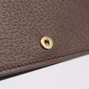 GUCCI GG Supreme Compact Bifold Wallet PVC BNF Beige Yellow 701009 Auth 211252M-14