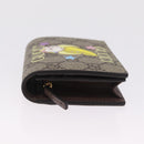 GUCCI GG Supreme Compact Bifold Wallet PVC BNF Beige Yellow 701009 Auth 211252M-5