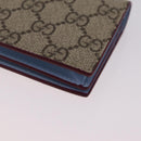 GUCCI GG Supreme Wallet PVC Beige Gold 855384 Auth 211255M-11
