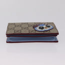 GUCCI GG Supreme Wallet PVC Beige Gold 855384 Auth 211255M-7