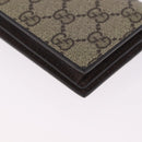 GUCCI GG Supreme Compact Bifold Wallet PVC BNF Beige Yellow 701009 Auth 211258M-11