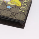 GUCCI GG Supreme Compact Bifold Wallet PVC BNF Beige Yellow 701009 Auth 211258M-8