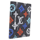 LOUIS VUITTON Monogram Eclipse Quverture Carnet Cover Black GI0845 Auth 211262M-1