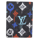 LOUIS VUITTON Monogram Eclipse Quverture Carnet Cover Black GI0845 Auth 211262M-3