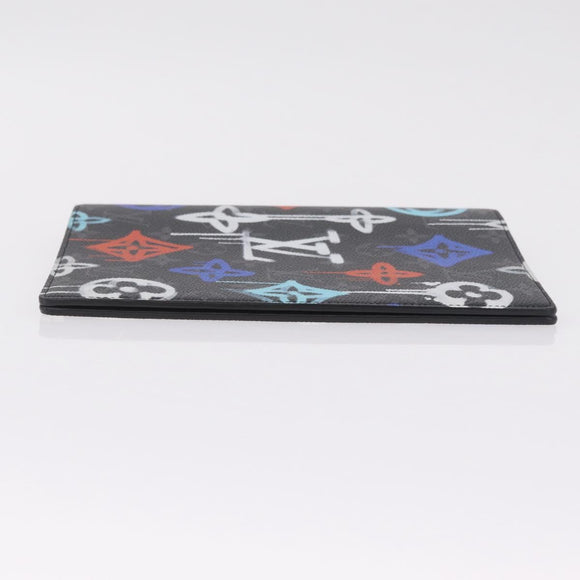 LOUIS VUITTON Monogram Eclipse Quverture Carnet Cover Black GI0845 Auth 211262M