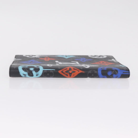 LOUIS VUITTON Monogram Eclipse Quverture Carnet Cover Black GI0845 Auth 211262M