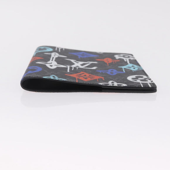 LOUIS VUITTON Monogram Eclipse Quverture Carnet Cover Black GI0845 Auth 211262M