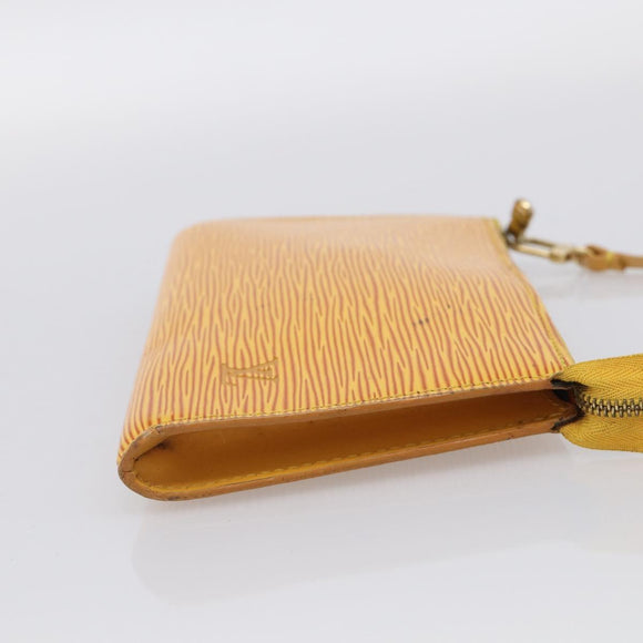 LOUIS VUITTON Epi Pochette Accessoires Pouch Yellow M52949 LV Auth 211269
