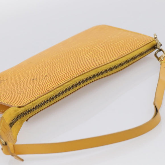 LOUIS VUITTON Epi Pochette Accessoires Pouch Yellow M52949 LV Auth 211269