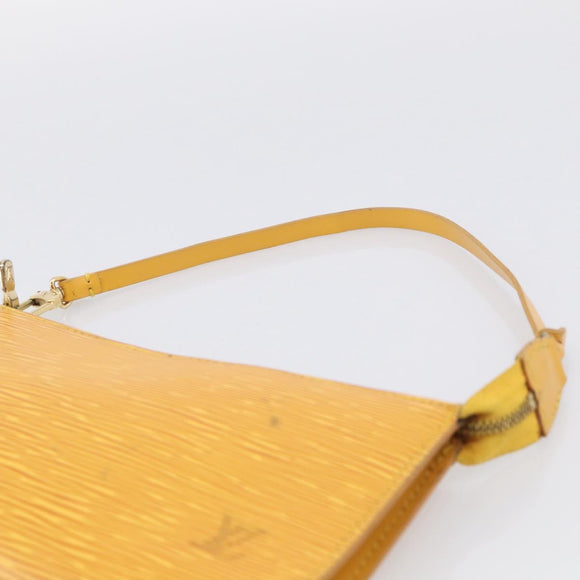 LOUIS VUITTON Epi Pochette Accessoires Pouch Yellow M52949 LV Auth 211269