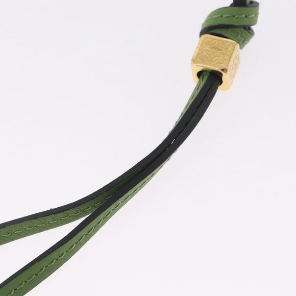LOEWE Bag Charm Leather Green Auth 211274M