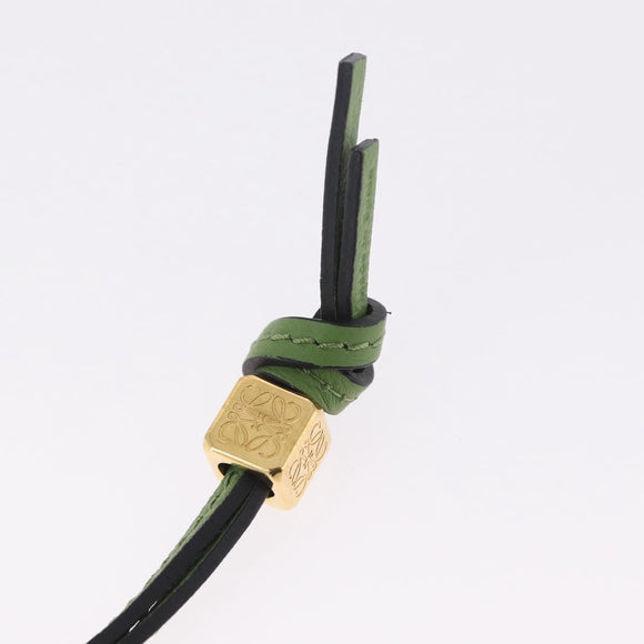 LOEWE Bag Charm Leather Green Auth 211274M
