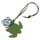 LOEWE Bag Charm Leather Green Auth 211274M-2