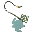 LOEWE Bag Charm Leather Green Auth 211274M-3
