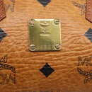 MCM Vicetos Logogram Mini Boston Bag PVC Leather 2way Brown Gold Auth 211277A-16