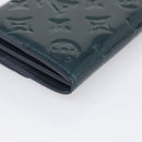 LOUIS VUITTON Vernis Portefeiulle Sarah Wallet Bluenuit M93667 LV Auth 211280A-11