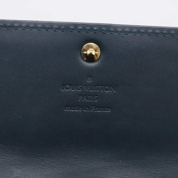 LOUIS VUITTON Vernis Portefeiulle Sarah Wallet Bluenuit M93667 LV Auth 211280A