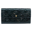 LOUIS VUITTON Vernis Portefeiulle Sarah Wallet Bluenuit M93667 LV Auth 211280A-2