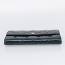 LOUIS VUITTON Vernis Portefeiulle Sarah Wallet Bluenuit M93667 LV Auth 211280A-7