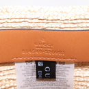 GUCCI Hand Bag straw Beige Navy 814540 Auth 211285V-15