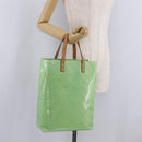 LOUIS VUITTON Monogram Vernis Reade MM Hand Bag Peppermint M91305 Auth 211291A-22
