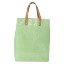 LOUIS VUITTON Monogram Vernis Reade MM Hand Bag Peppermint M91305 Auth 211291A-3