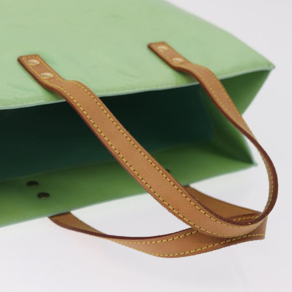 LOUIS VUITTON Monogram Vernis Reade MM Hand Bag Peppermint M91305 Auth 211291A