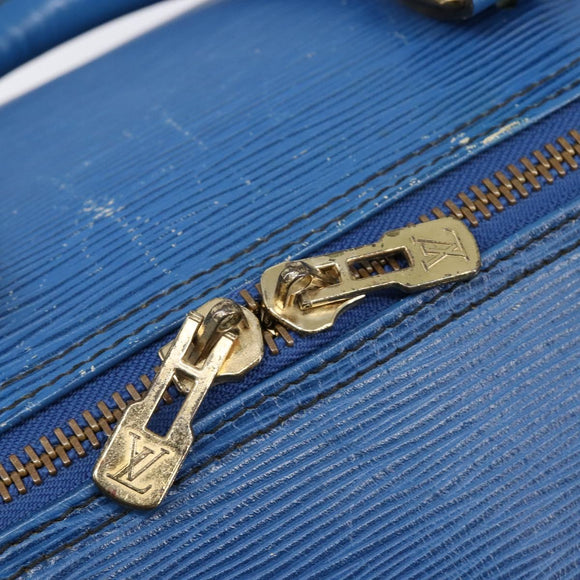 LOUIS VUITTON Epi Keepall 50 Boston Bag Blue M42965 LV Auth 211297