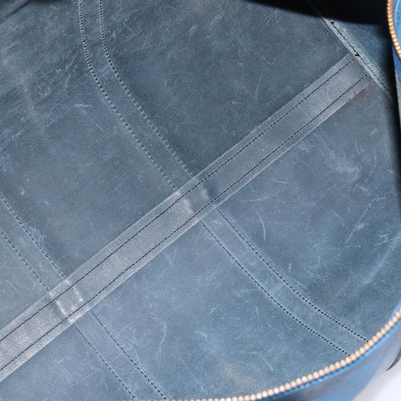 LOUIS VUITTON Epi Keepall 50 Boston Bag Blue M42965 LV Auth 211297