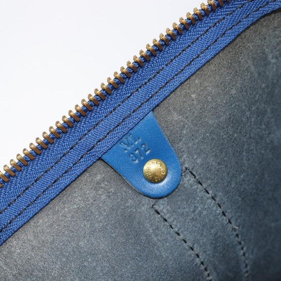 LOUIS VUITTON Epi Keepall 50 Boston Bag Blue M42965 LV Auth 211297