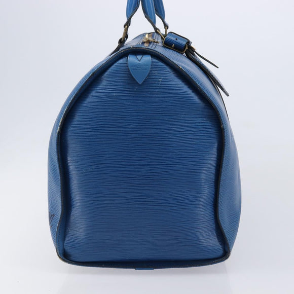 LOUIS VUITTON Epi Keepall 50 Boston Bag Blue M42965 LV Auth 211297