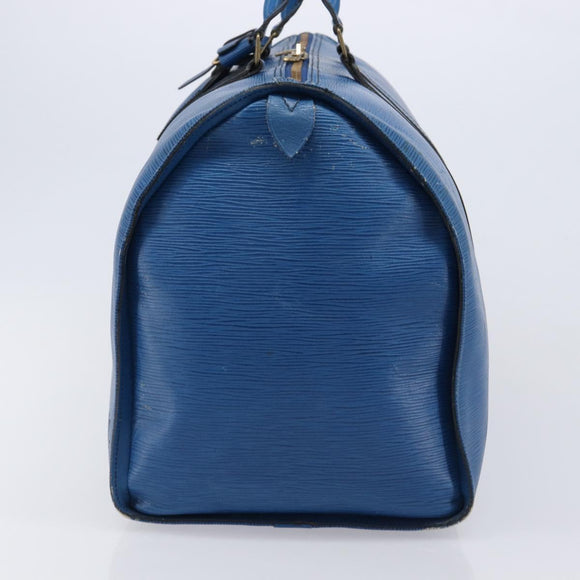 LOUIS VUITTON Epi Keepall 50 Boston Bag Blue M42965 LV Auth 211297