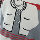 CHANEL Mademoiselle Sweat Long-sleeved T-shirt cotton 38 White CC Auth 211301V-8