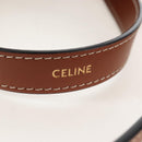 CELINE Macadam Canvas Triomphe Teencool Bag PVC 2way Black Gold Auth 211303M-17