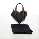 CELINE Macadam Canvas Triomphe Teencool Bag PVC 2way Black Gold Auth 211303M-24