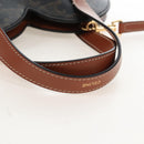 CELINE Macadam Canvas Triomphe Teencool Bag PVC 2way Black Gold Auth 211303M-7