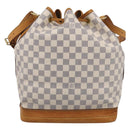 LOUIS VUITTON Damier Azur Noe Shoulder Bag N42222 LV Auth 211309V-3