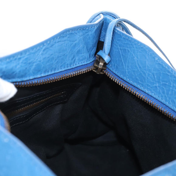Balenciaga Le City Small Hand Bag Leather 2way Blue 811442 Auth 211310V