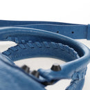 Balenciaga Le City Small Hand Bag Leather 2way Blue 811442 Auth 211310V-8