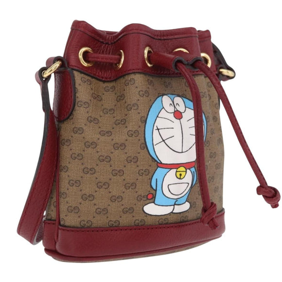GUCCI Micro GG Supreme Fujiko Pro Shoulder Bag PVC Beige 647801 Auth 211311M