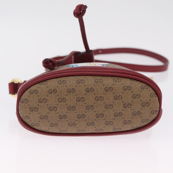 GUCCI Micro GG Supreme Fujiko Pro Shoulder Bag PVC Beige 647801 Auth 211311M