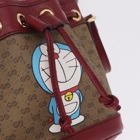 GUCCI Micro GG Supreme Fujiko Pro Shoulder Bag PVC Beige 647801 Auth 211311M