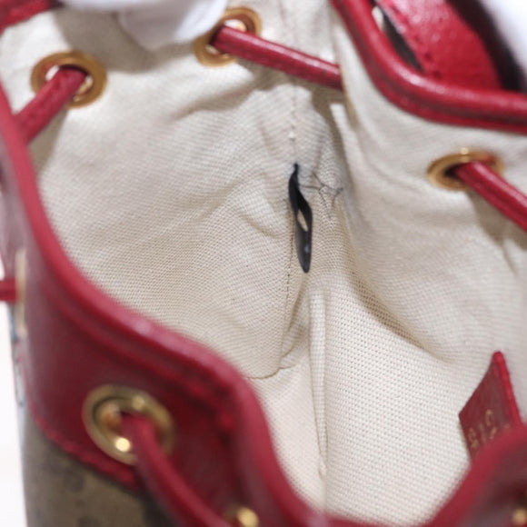 GUCCI Micro GG Supreme Fujiko Pro Shoulder Bag PVC Beige 647801 Auth 211311M