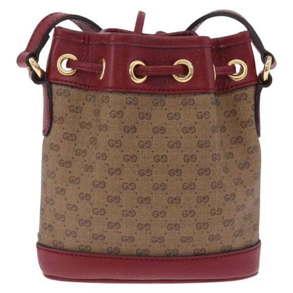 GUCCI Micro GG Supreme Fujiko Pro Shoulder Bag PVC Beige 647801 Auth 211311M