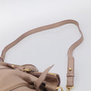 Miu Miu Matelasse Hand Bag Leather 2way Pink Gold Auth 211316M-11