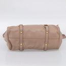 Miu Miu Matelasse Hand Bag Leather 2way Pink Gold Auth 211316M-12