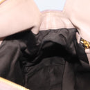 Miu Miu Matelasse Hand Bag Leather 2way Pink Gold Auth 211316M-24