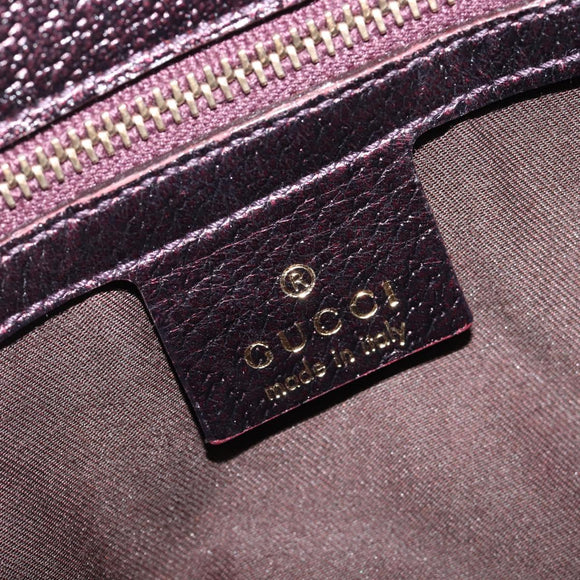 GUCCI GG Canvas Hand Bag Beige Gold 131324 Auth 211317V