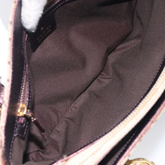 GUCCI GG Canvas Hand Bag Beige Gold 131324 Auth 211317V